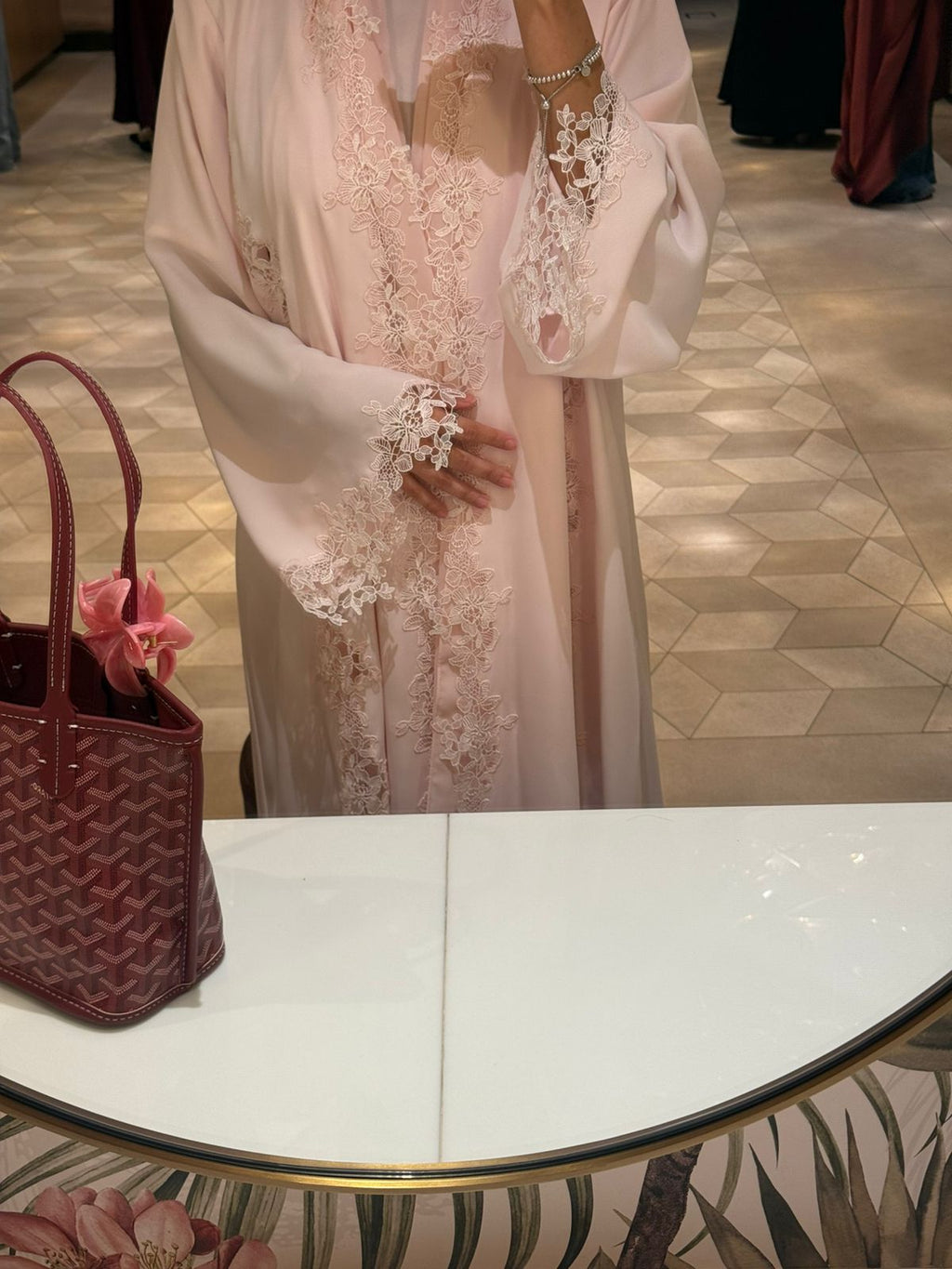 Pink lace